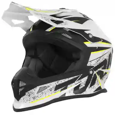 Capacete Off Road Pro Tork Fast 788 Skull COR/BRANCO - AMARELO TAMANHO/58
