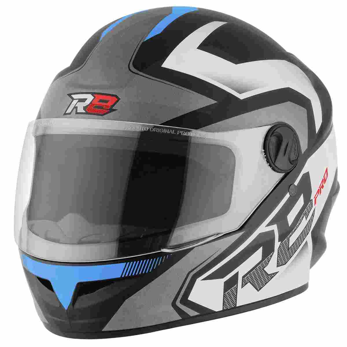Capacete Fechado Pro Tork R8 Pro COR/PRETO - AZUL TAMANHO/60