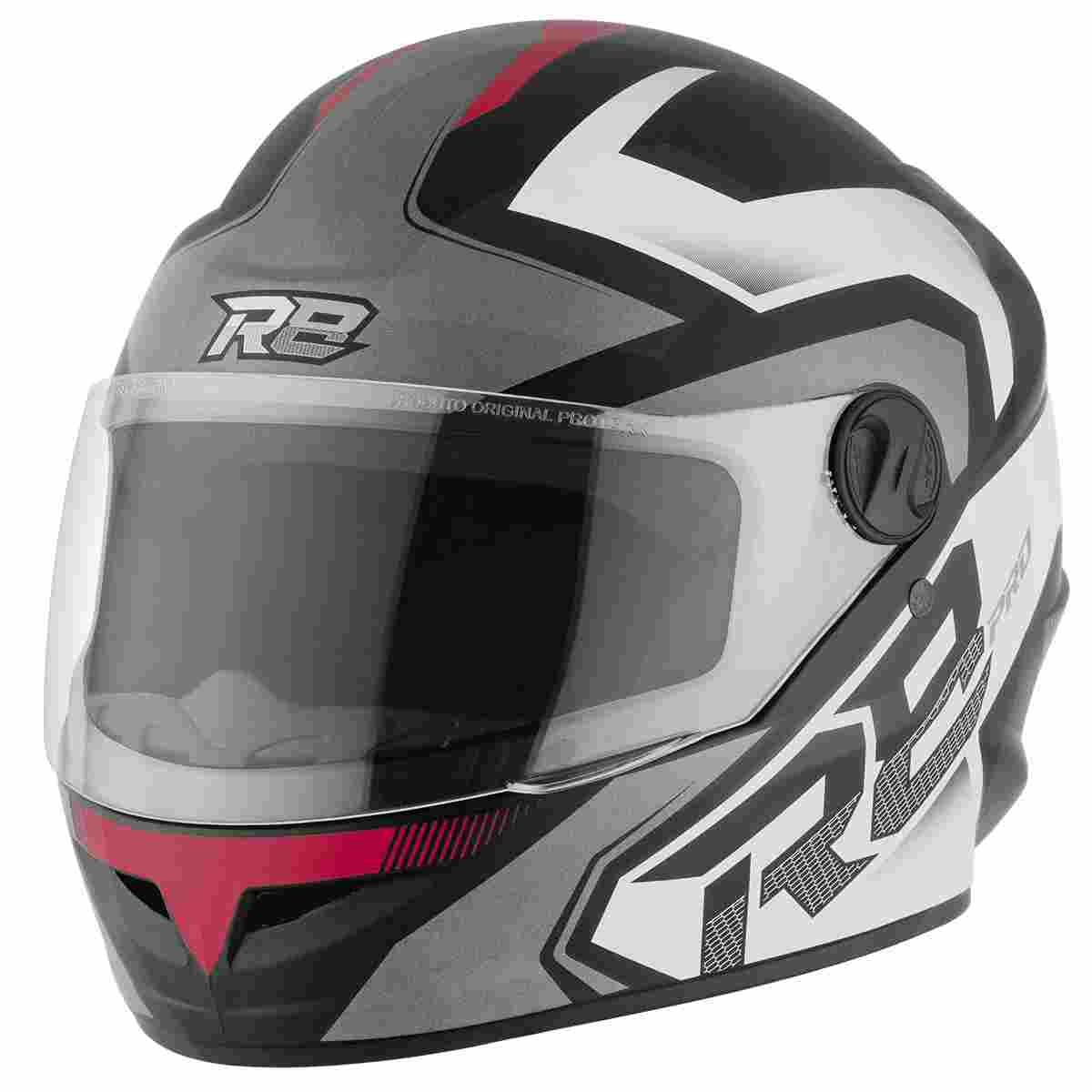 Capacete Fechado Pro Tork R8 Pro COR/PRETO - VERMELHO TAMANHO/58