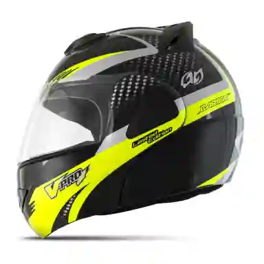 Capacete Escamoteável Pro Tork V-pro Jet 2 Carbon COR/PRETO - AMARELO TAMANHO/58