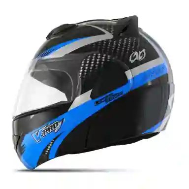 Capacete Escamoteável Pro Tork V-pro Jet 2 Carbon COR/PRETO - AZUL TAMANHO/58