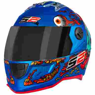 Capacete Fechado Pro Tork Stealth Zombie Brilhante Vis. Fumê TAMANHO/62 COR/AZUL