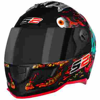 Capacete Fechado Pro Tork Stealth Zombie Brilhante Vis. Fumê TAMANHO/58 COR/PRETO
