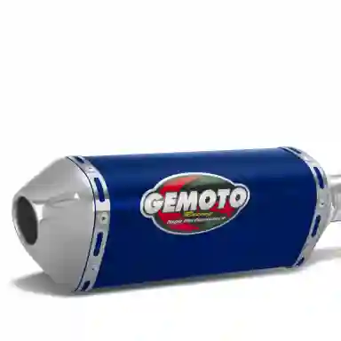 Escapamento Gemoto Racing 3 Trioval [curva Cromada] Fan 125 Ks/es 2009/15 COR/AZUL