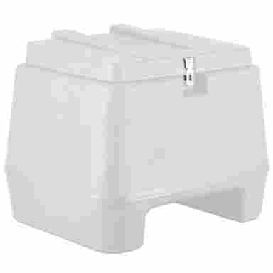 Baú 80 Litros Plástico Injetado Cromo Forte COR/BRANCO