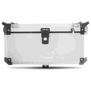 Baú Traseiro 56 Litros Top Case Universal Super Adventure COR/ALUMÍNIO ESCOVADO