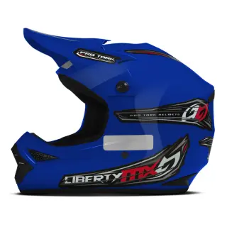 Capacete Off Road Pro Tork Liberty Mx Pro COR/AZUL TAMANHO/60
