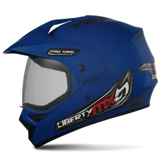 Capacete Off Road Pro Tork Liberty Mx Vision Pro COR/AZUL TAMANHO/60