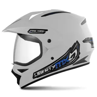 Capacete Off Road Pro Tork Liberty Mx Vision Pro COR/BRANCO TAMANHO/58