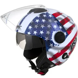 Capacete Aberto Pro Tork New Atomic Usa COR/VERMELHO - AZUL TAMANHO/60