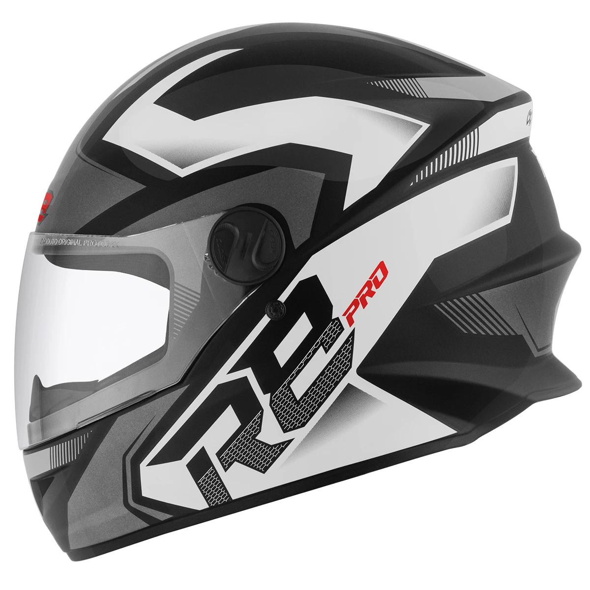 Capacete Fechado Pro Tork R8 Pro COR/PRETO - PRATA TAMANHO/58