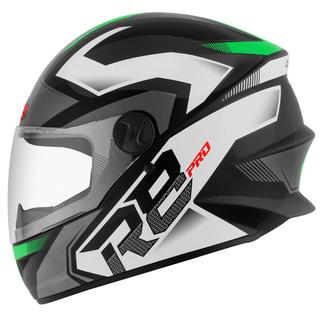 Capacete Fechado Pro Tork R8 Pro Brilhante TAMANHO/56 COR/PRETO - VERDE