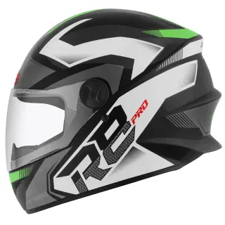 Capacete Fechado Pro Tork R8 Pro COR/PRETO - VERDE TAMANHO/56