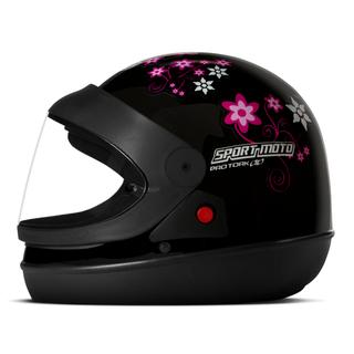 Capacete Fechado Pro Tork Sport Moto For Girls COR/PRETO TAMANHO/60