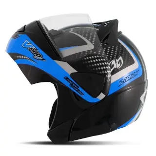 Capacete Escamoteável Pro Tork V-pro Jet 2 Carbon COR/PRETO - AZUL TAMANHO/58