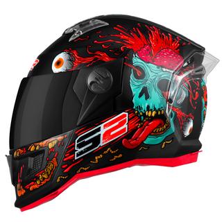 Capacete Fechado Pro Tork Stealth Zombie Brilhante Vis. Fumê TAMANHO/58 COR/PRETO