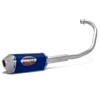 Escapamento Gemoto Racing 3 Trioval [curva Cromada] Fan 125 Ks/es 2009/15 COR/AZUL