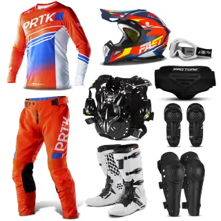 Kit Completo Motocross Sag Pro Tork - 9 itens