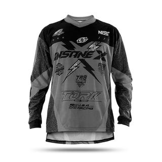 Camisa Motocross Infantil Pro Tork Insane X TAMANHO/6 COR/CINZA