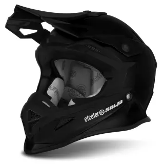 Capacete Motocross Etceter Solid COR/PRETO TAMANHO/58