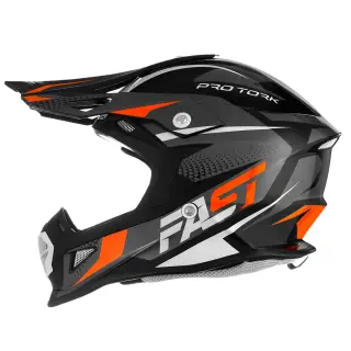 Capacete Off Road Pro Tork Fast Tech Fantasy Limited Edition COR/CINZA - LARANJA TAMANHO/58