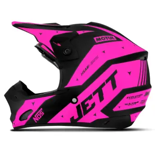 Capacete Off Road Jett Th1 Evolution 2 COR/PRETO - ROSA TAMANHO/60