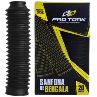 Sanfona de Bengala 20 Dentes DT 180, XLR 125, XTZ 125, NXR Bros 125 e NXR Bros 150 Pro Tork COR/PRETO