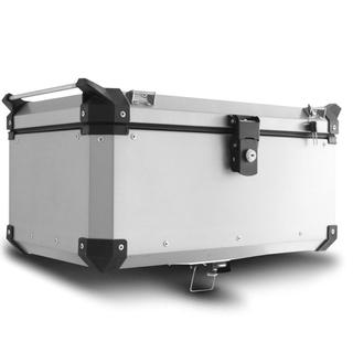Baú Traseiro 56 Litros Top Case Universal Super Adventure COR/ALUMÍNIO ESCOVADO